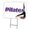 Signmission Pilates Yard Sign & Stake outdoor plastic coroplast window, C-1216-DS-Pilates C-1216-DS-Pilates - alternate 1